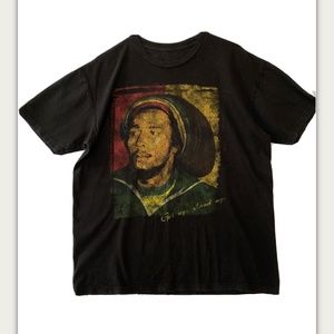 Bob Marley Black Graphic Short Sleeve Tee Shirt